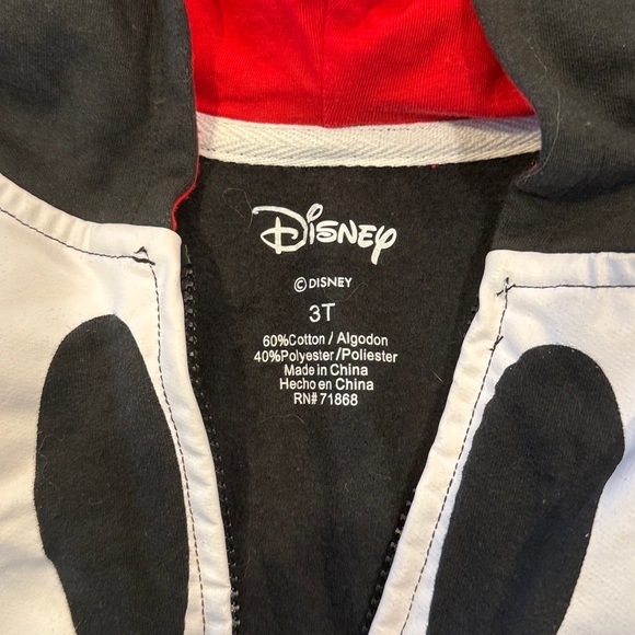 Disney Mickey Mouse Black and Red Kids Hoodie - Picture 3 of 9